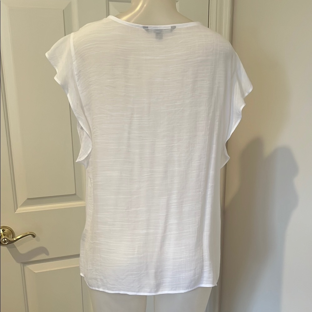 Zac & Rachel White Blouse with Elegant Design size XL - Picture 7 of 11